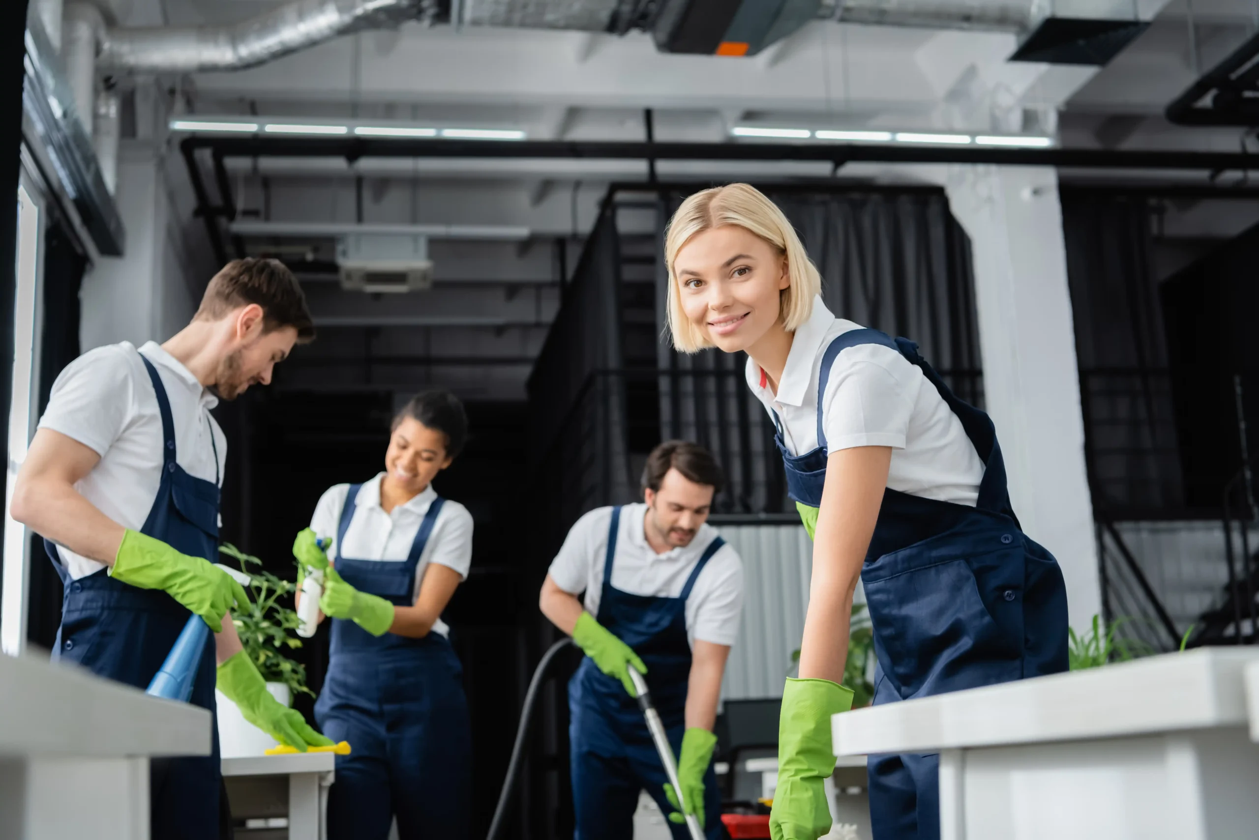Professional cleaning team at work in Sydney